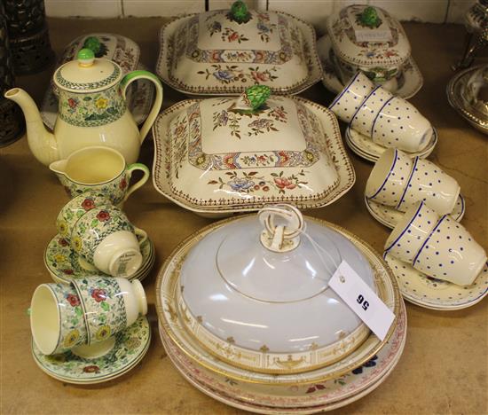 Spode tureens, tea sets, Worcester etc